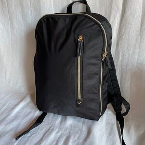 Samsonite Everyday Backpack With 14.1" Laptop Pocket Black And Gold Nylon